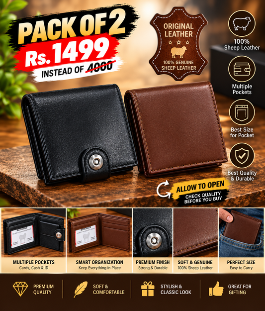 Leather Wallet – Pack of 2
